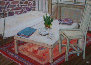 oil on canvas "le thé"