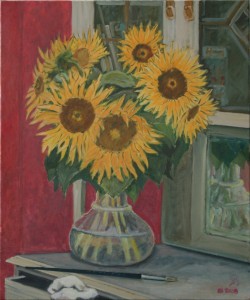 oil on canvas "les tournesols"