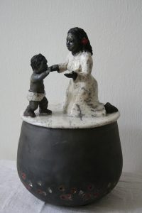 boite souvenirs maman-enfant en raku