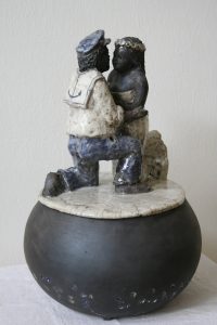 Boite souvenirs pour couple en raku