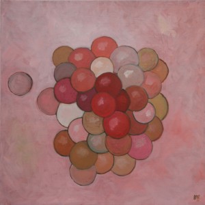oil on canvas "étude rose"