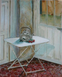 oil on canvas "le cabaret du lys"