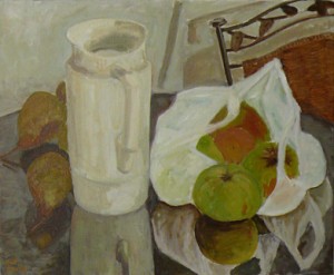 oil on canvas "dans la cuisine"
