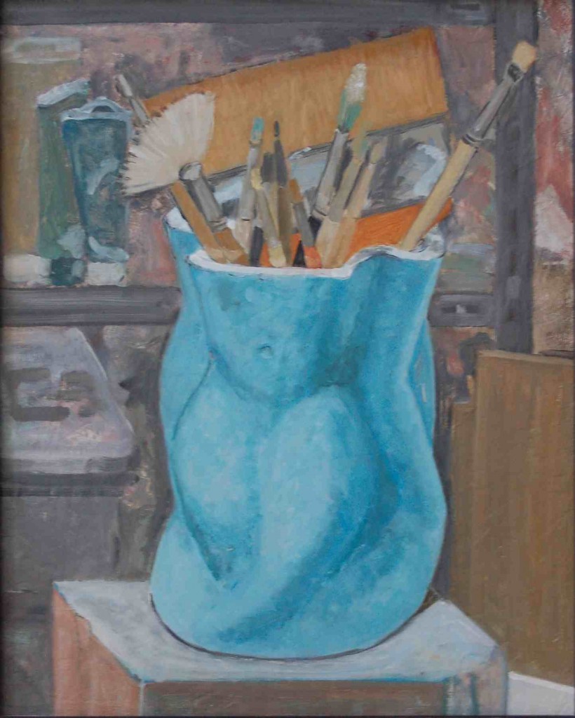 oil on canvas "dans l'atelier"