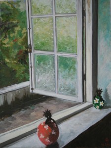 oil on canvas "fenêtre ouverte au Brésil"