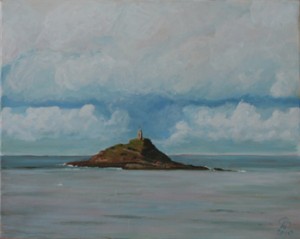 oil on canvas "l'ilot st michet"