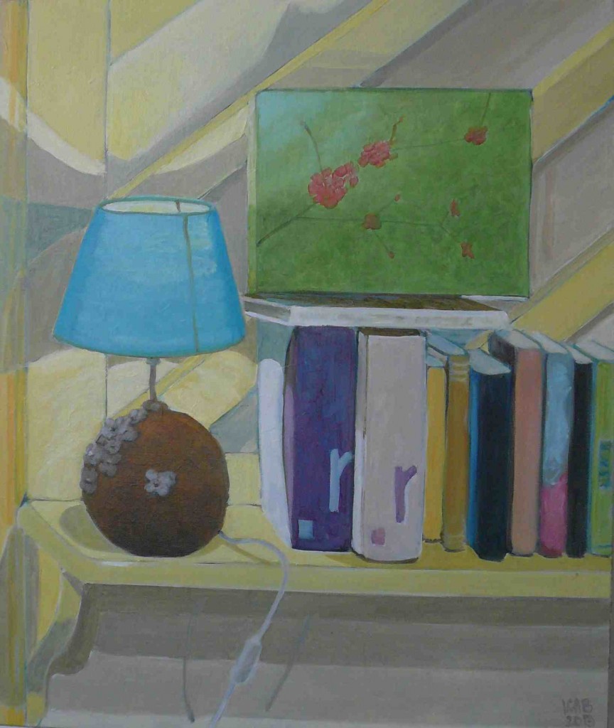 oil on canvas "le chevet bleu"