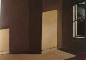 Sun in an empty room, Hopper 1963 Stage de peinture