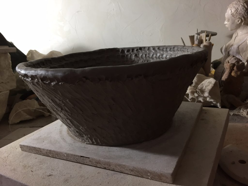 fabrication d'un pot en colombin