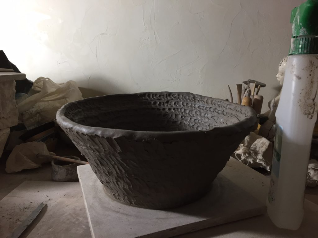 fabrication d'un pot en colombin