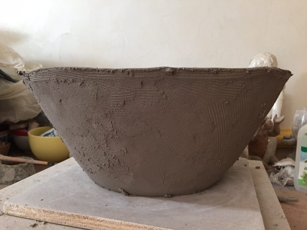 fabrication d'un pot en colombin