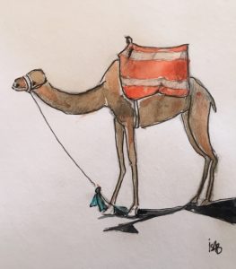 dessiner, esquisser, crayonner, croquer, tracer, ébaucher, souligner, peindre, gribouiller, griffonner un chameau