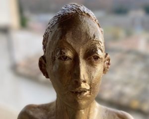 sculpture argile, envie d'or